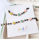 Evil Eye Star Charm Nazariya 4.12 Grams a Pair, 18KT Gold
